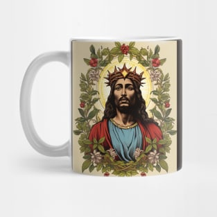 Vintage Retro African American Jesus Lithograph Mug